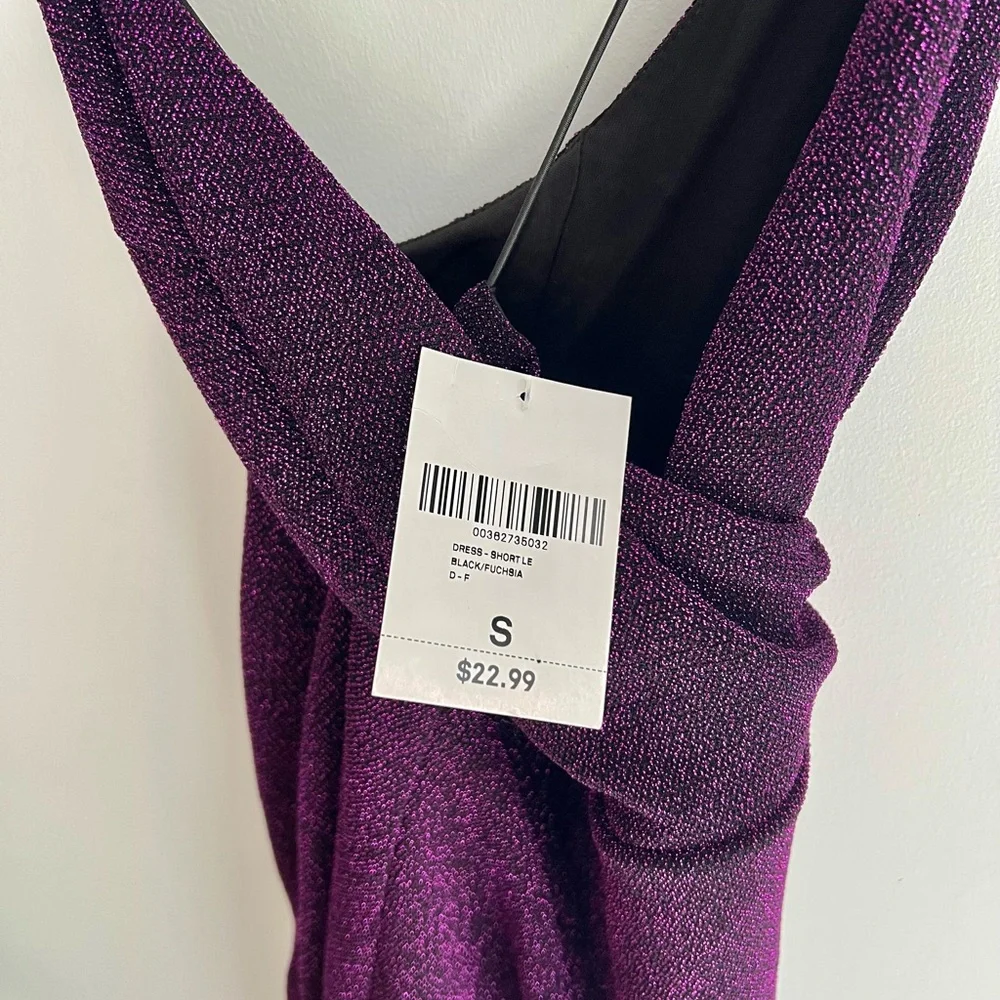 NWT Disco Shimmer Forever 21 Wrap Dress - Picture 7 of 8